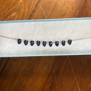 Touchstone Crystal Tiny Teardrops Necklace